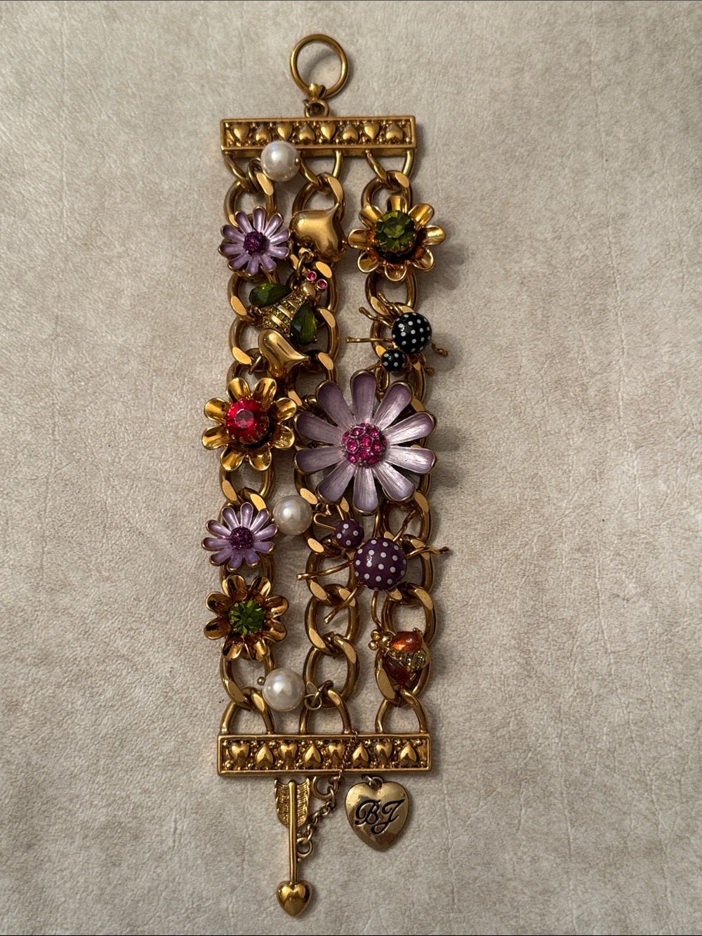 Betsy Johnson Gold-Tone Charm Bracelet - Picture 7 of 7